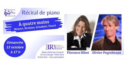 Concert à quatre mains avec Florence Ribot et Olivier Peyrebrune