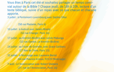 Les jeudis Bible et convivialité