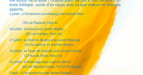 Les jeudis Bible et convivialité